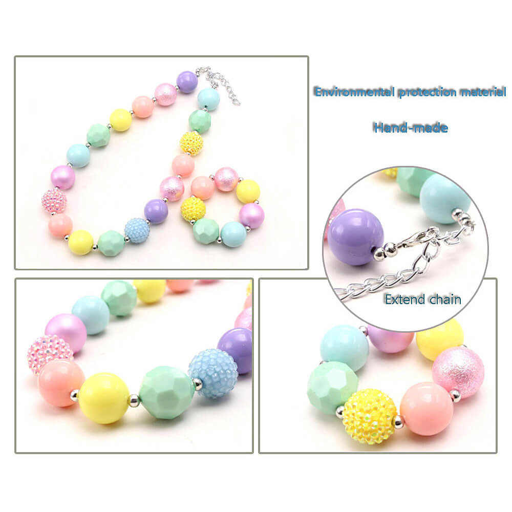 Candy Color Necklace Bracelet for Kids