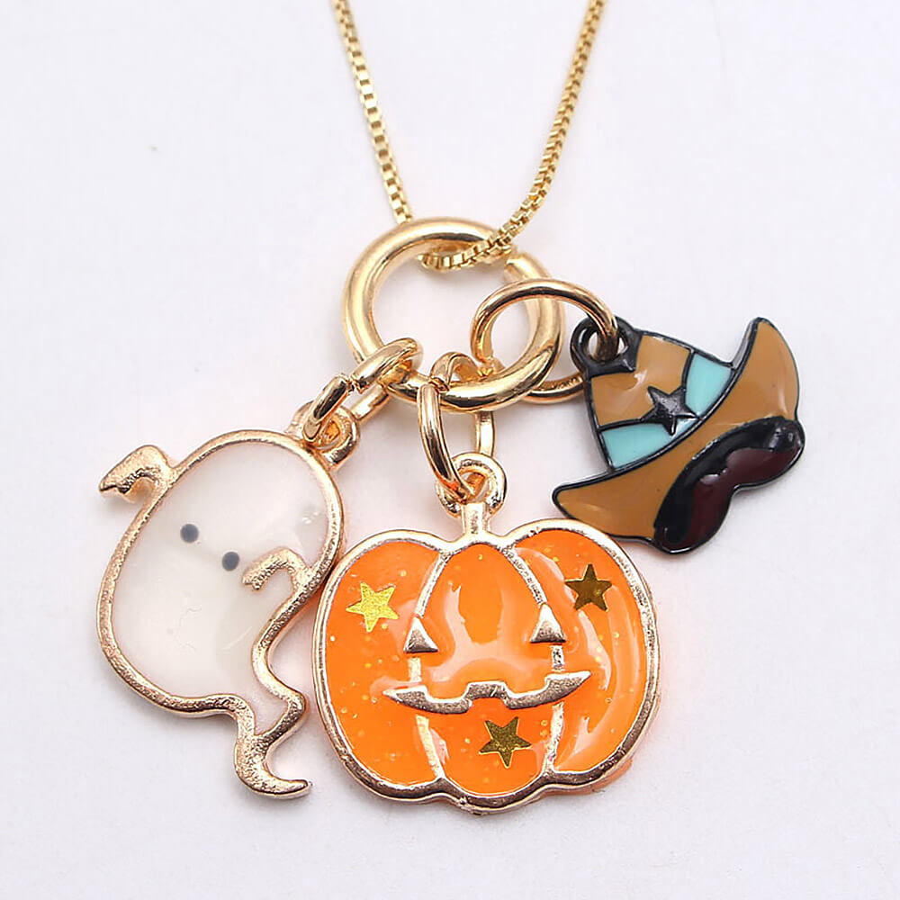 Cute Halloween Pumpkin Necklace