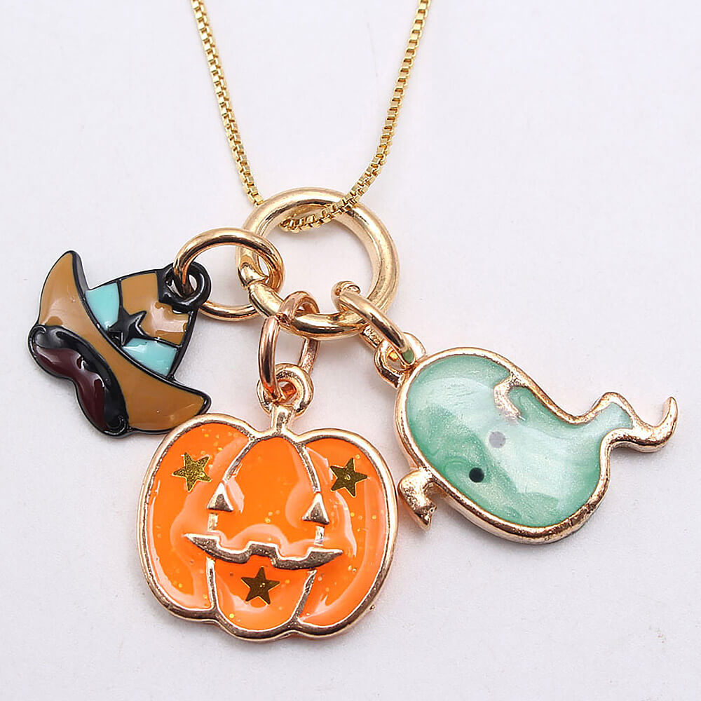 Cute Halloween Pumpkin Necklace