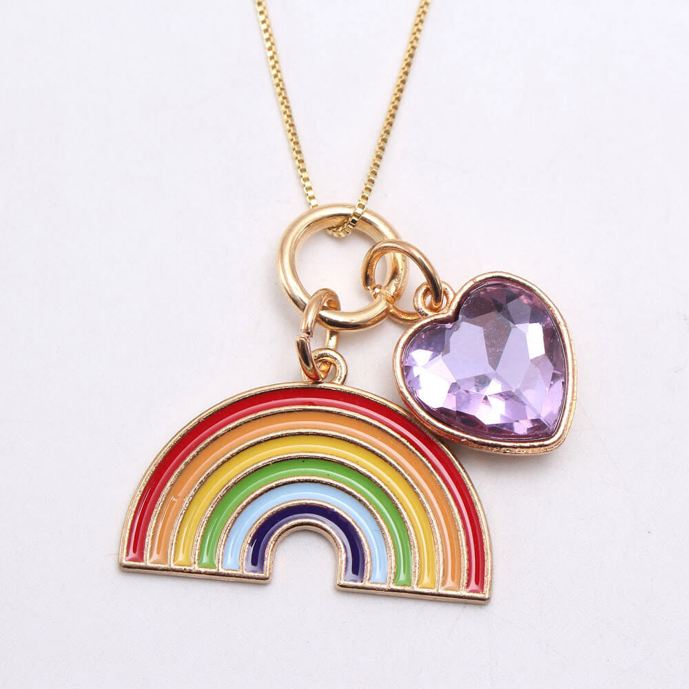 Rainbow Pendant Children Necklace