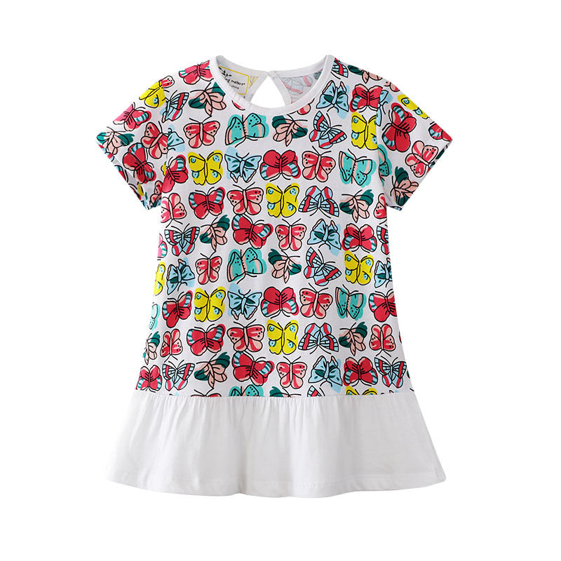 Colorful Butterfly Girl Summer Dress