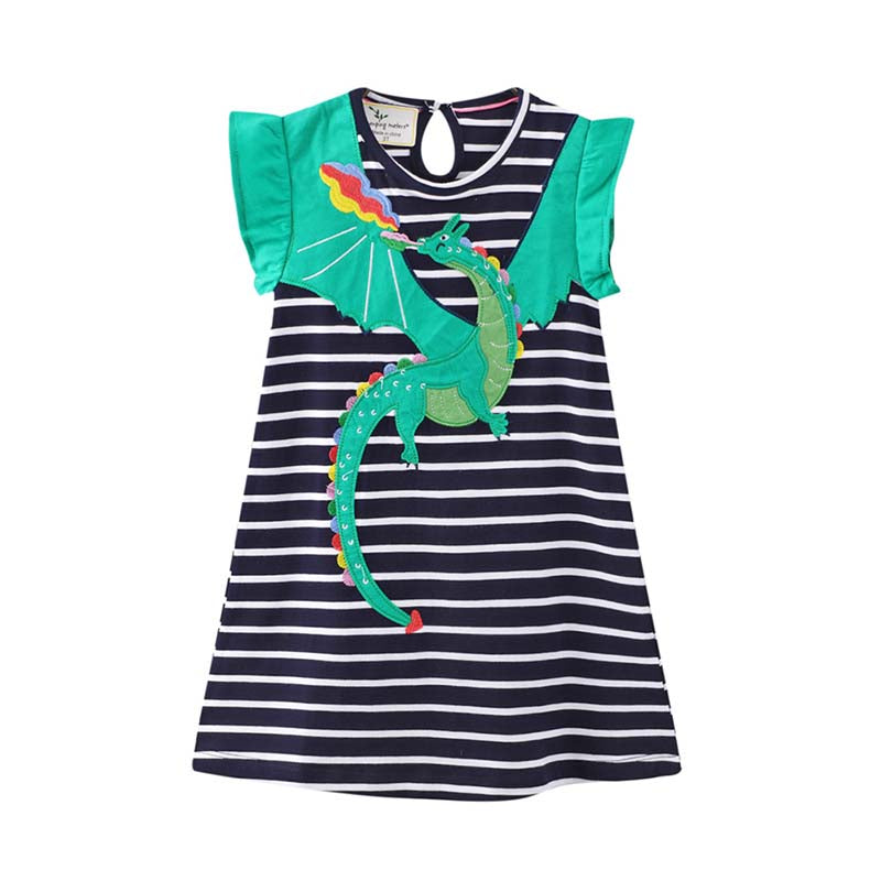 Cartoon Dinosaur Sleeveless Dress