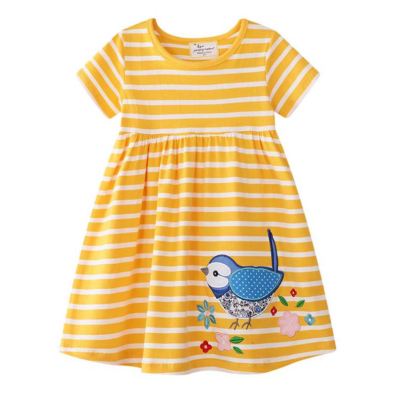 Cartoon Bird Toddler Girl Dress