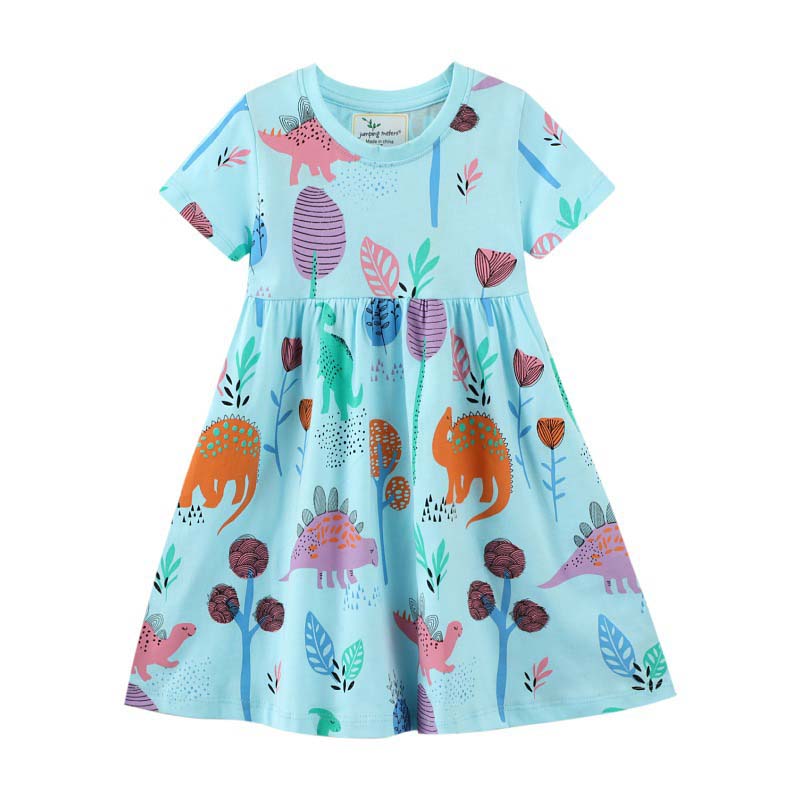 Pretty Dinosaur Forest Toddler Girl Dress