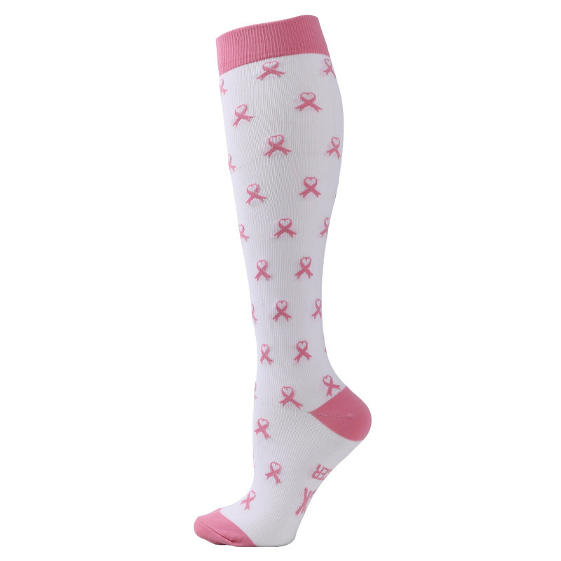 10 Pairs Breast Cancer Awareness Socks