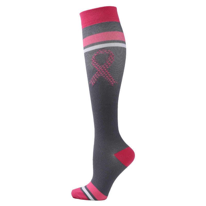 10 Pairs Breast Cancer Awareness Socks