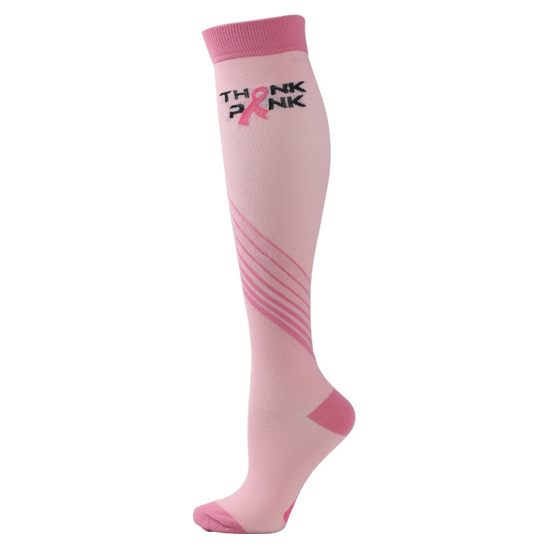 10 Pairs Breast Cancer Awareness Socks