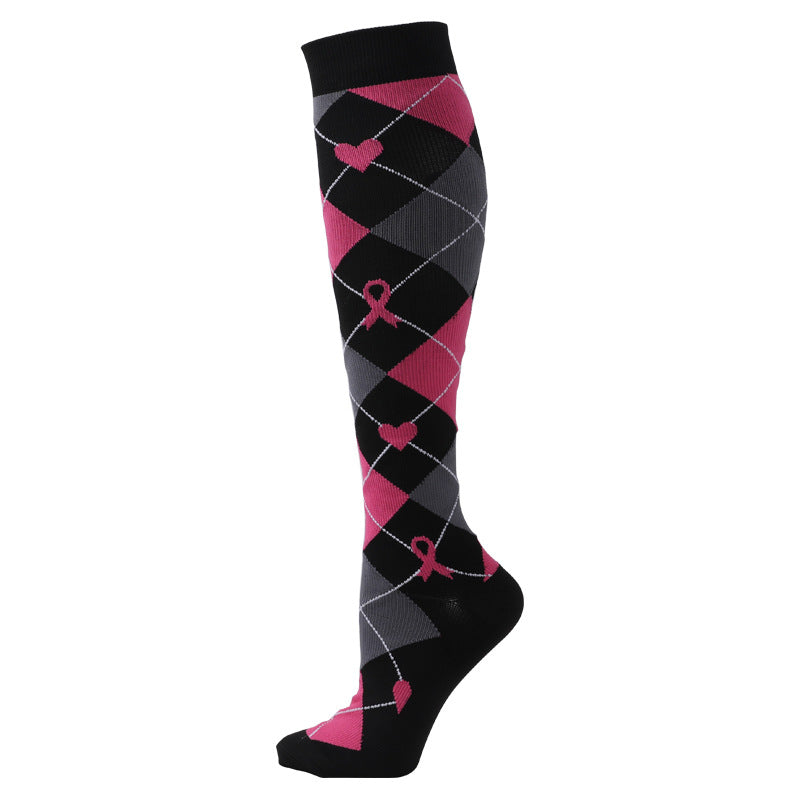 10 Pairs Breast Cancer Awareness Socks