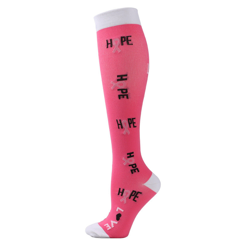 10 Pairs Breast Cancer Awareness Socks