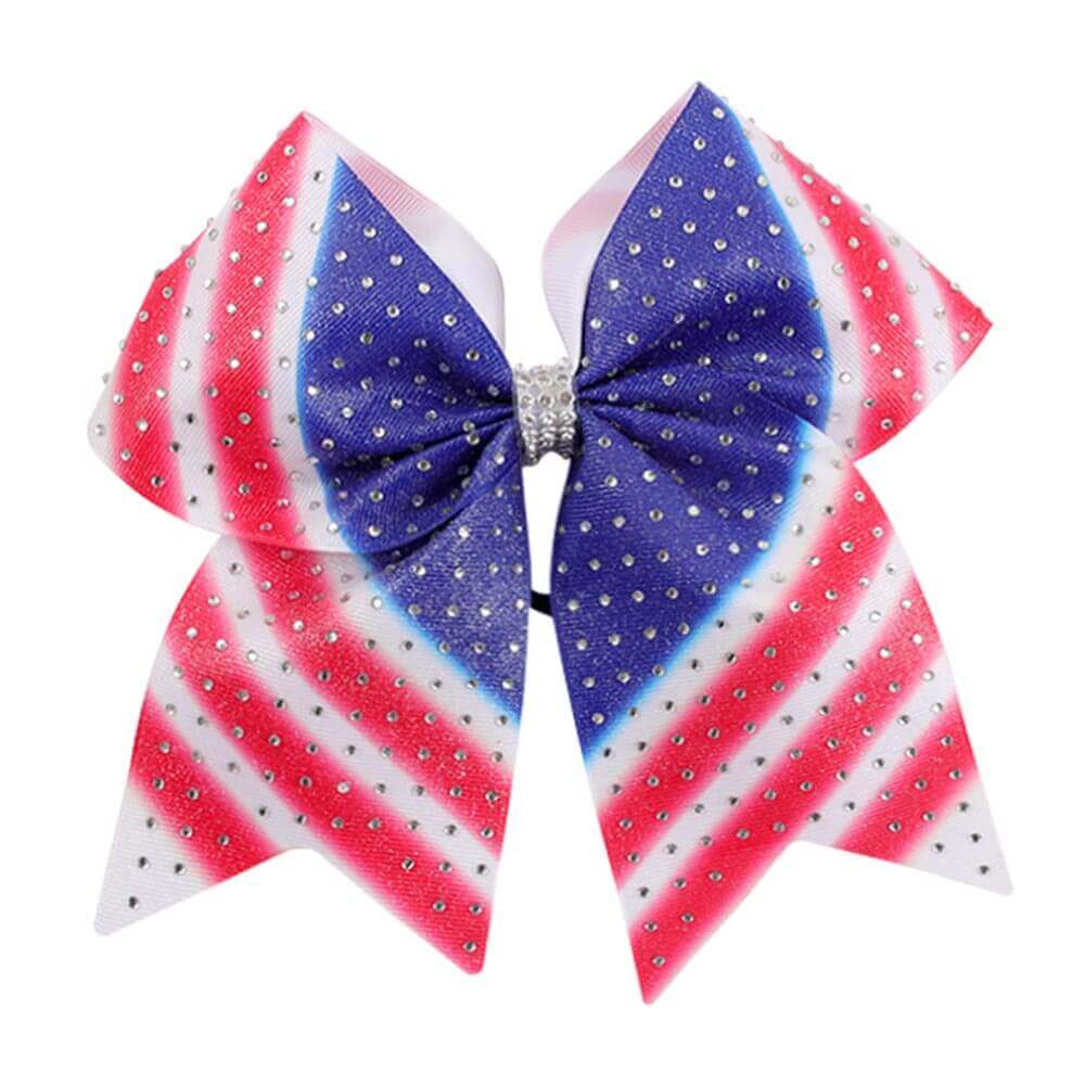 4th of July Stars Rhinestone Cheer Bows