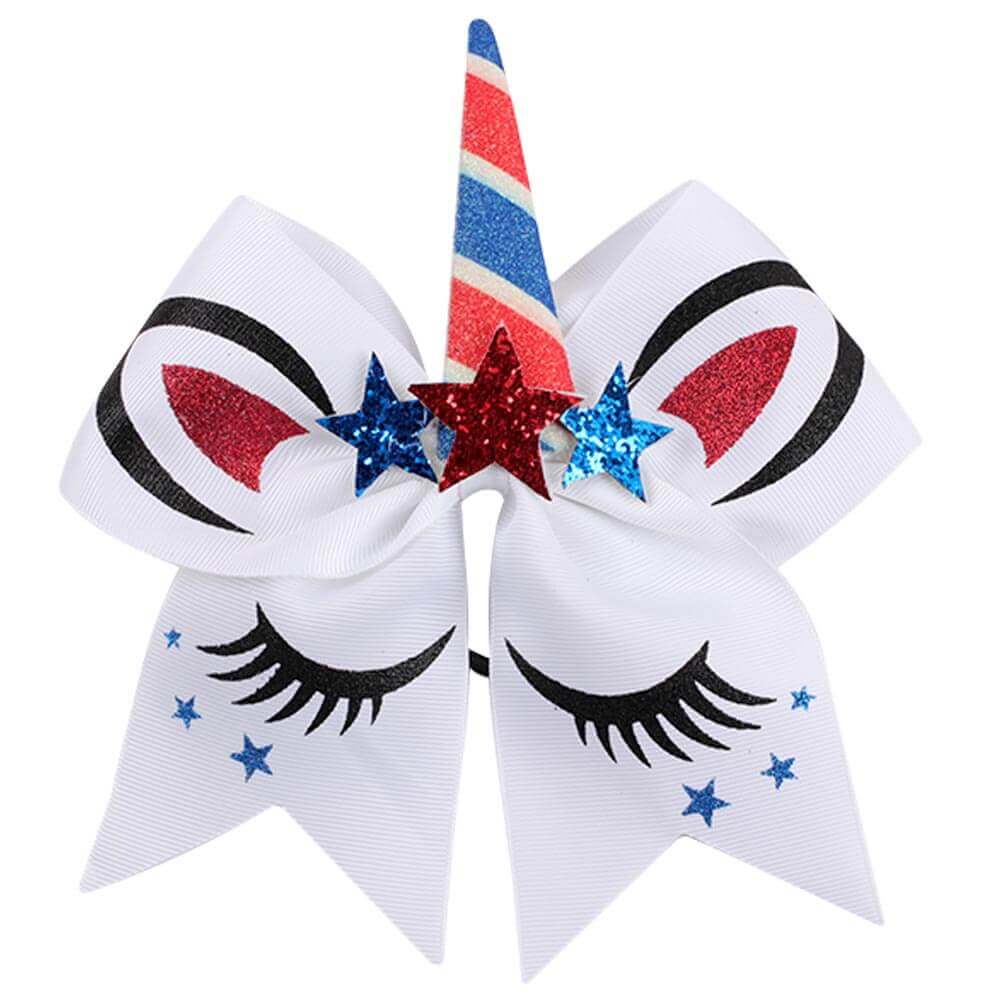 4th of July Stars Rhinestone Cheer Bows