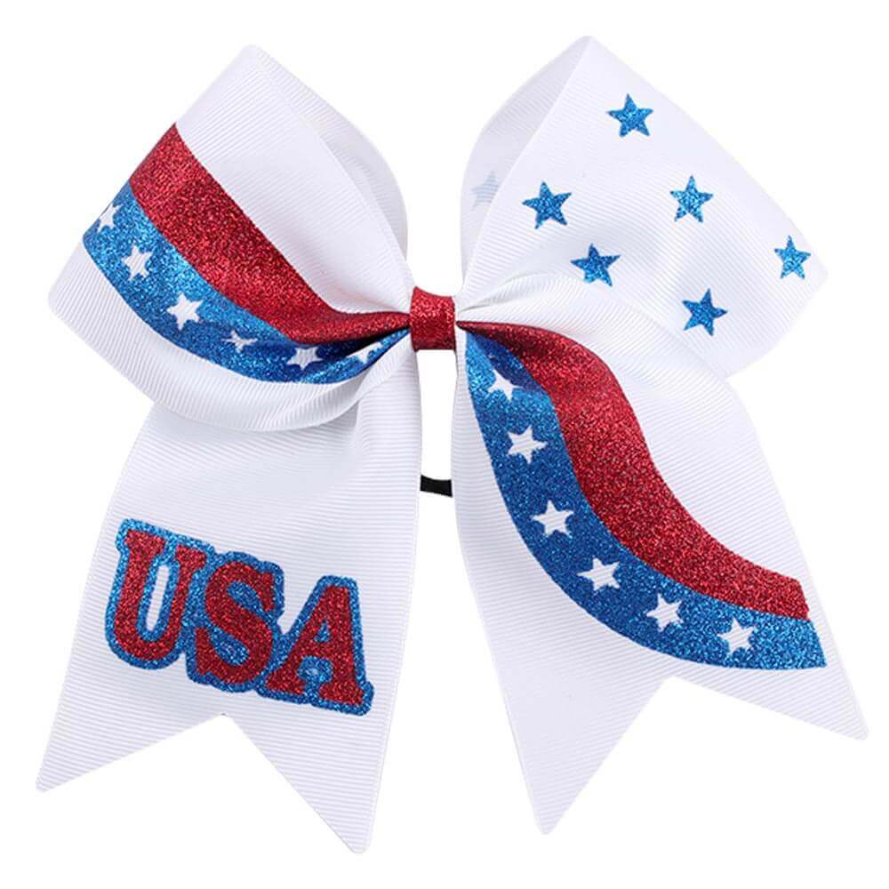 4th of July Stars Rhinestone Cheer Bows