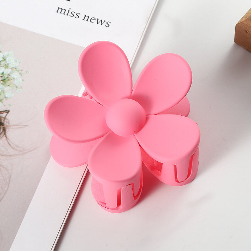 Candy Color Flower Hair Claw Clips