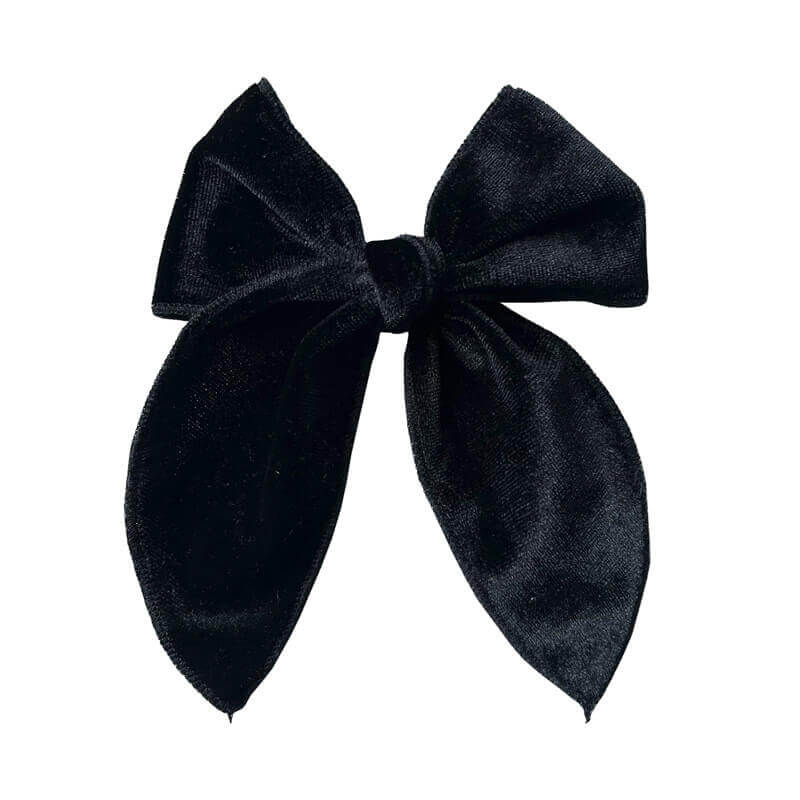 Velvet Sailor Bow Girl Hair Clips