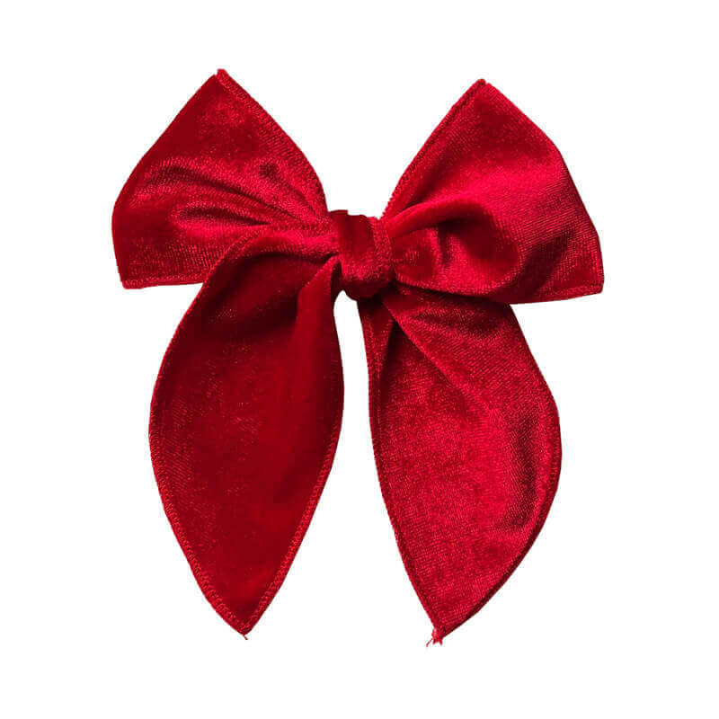 Velvet Sailor Bow Girl Hair Clips