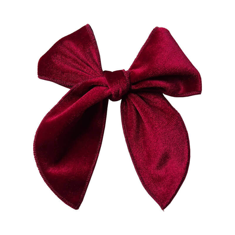 Velvet Sailor Bow Girl Hair Clips