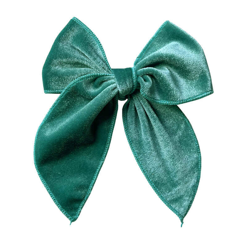 Velvet Sailor Bow Girl Hair Clips