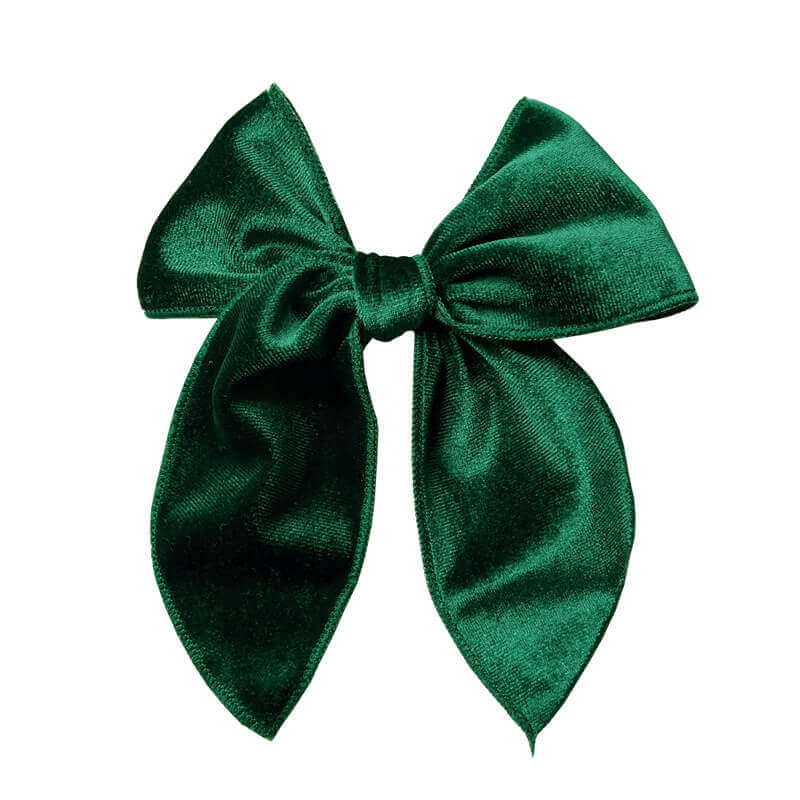 Velvet Sailor Bow Girl Hair Clips