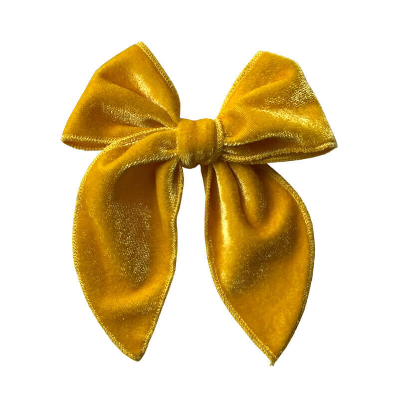 Velvet Sailor Bow Girl Hair Clips