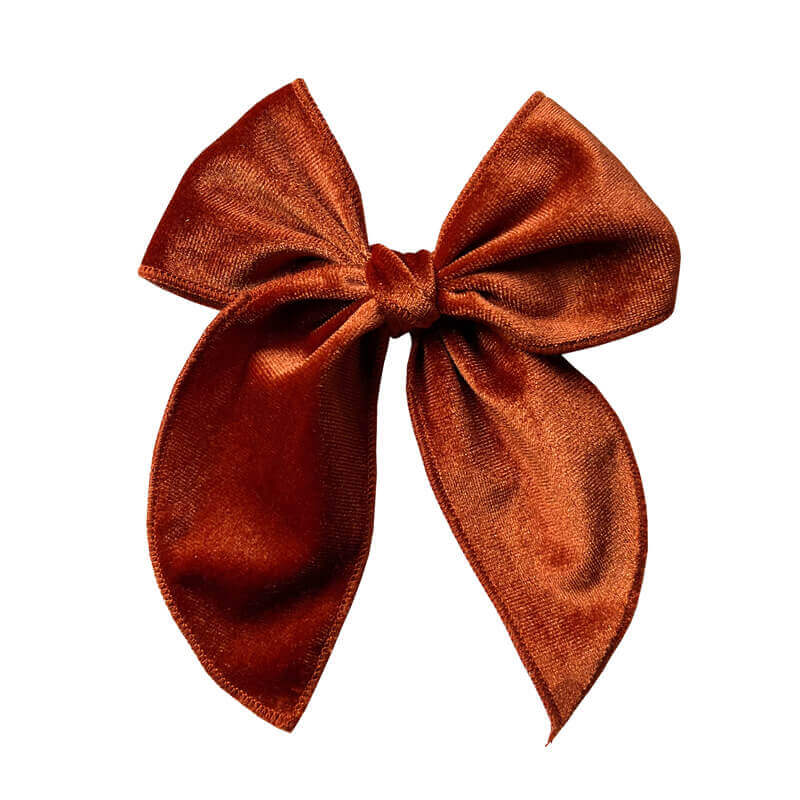 Velvet Sailor Bow Girl Hair Clips