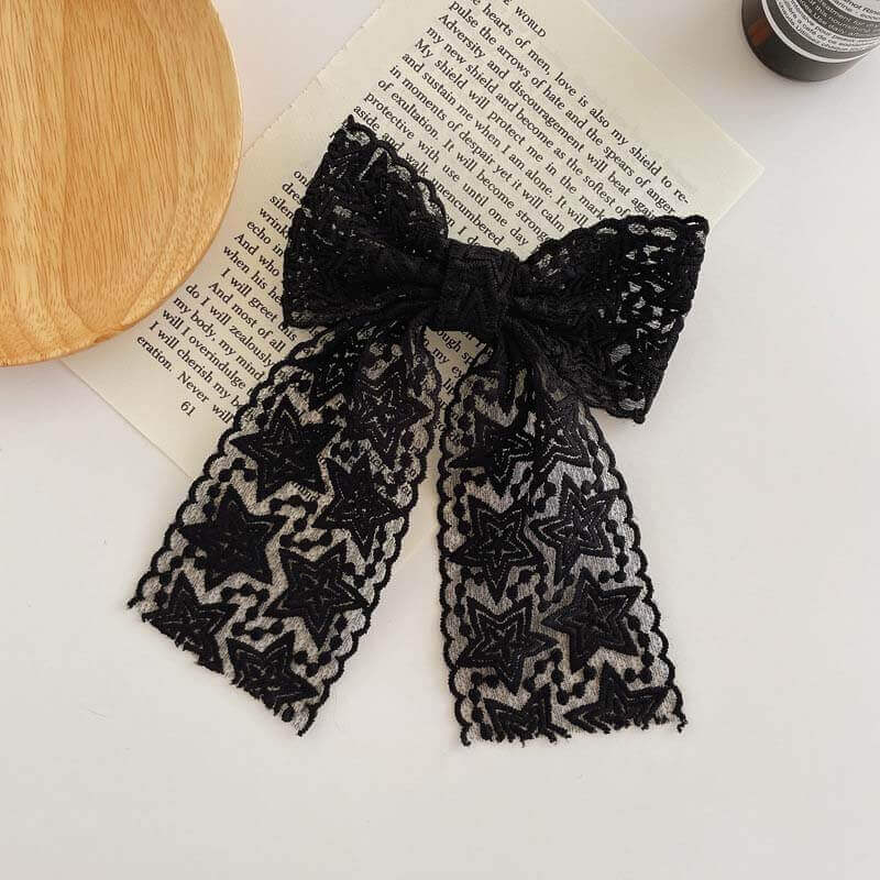 Embroidery Lace Hair Bows
