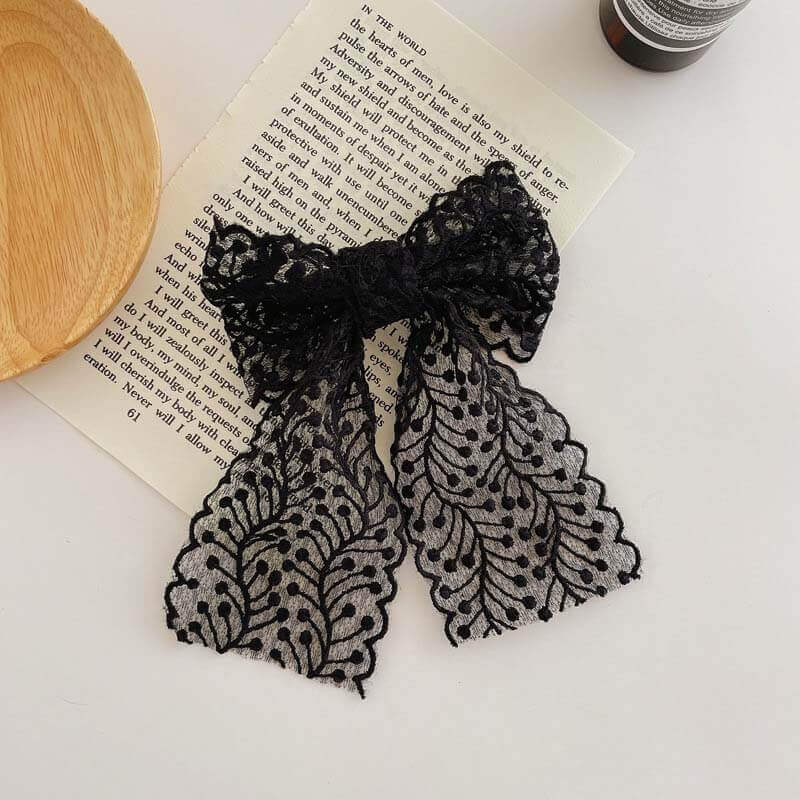 Embroidery Lace Hair Bows