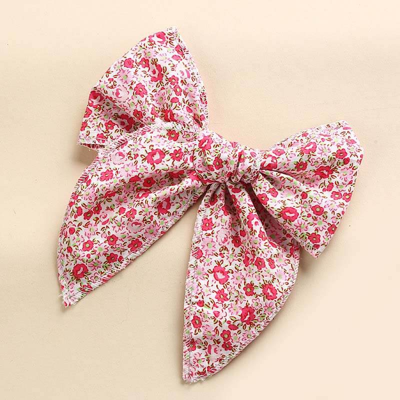 Floral Pattern Girl Fable Hair Bows