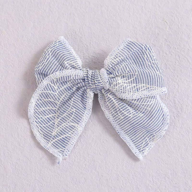 4'' Flower Striped Handmade Fable Bows