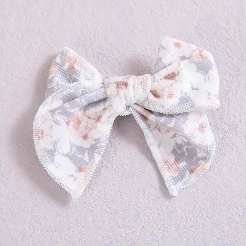 4'' Flower Striped Handmade Fable Bows