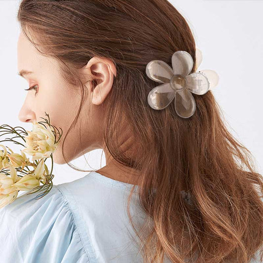 Transparent Flower Shape Hair Clips