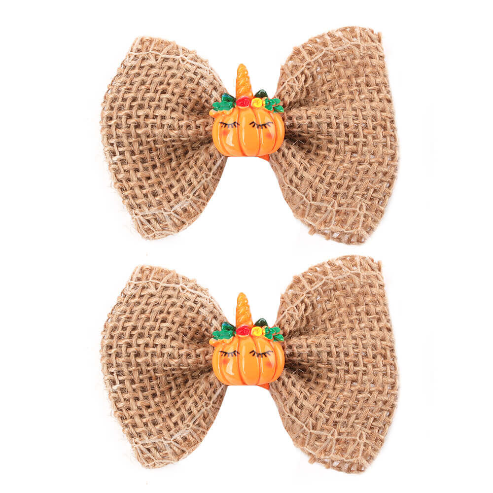 linen hair bows for girls