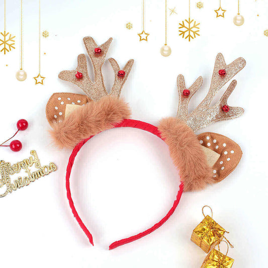 Christmas Gold Antlers Headbands