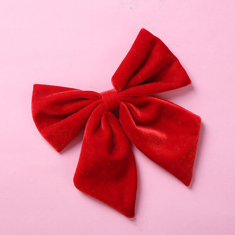 6 Inches Velvet Wine Cheer Bows