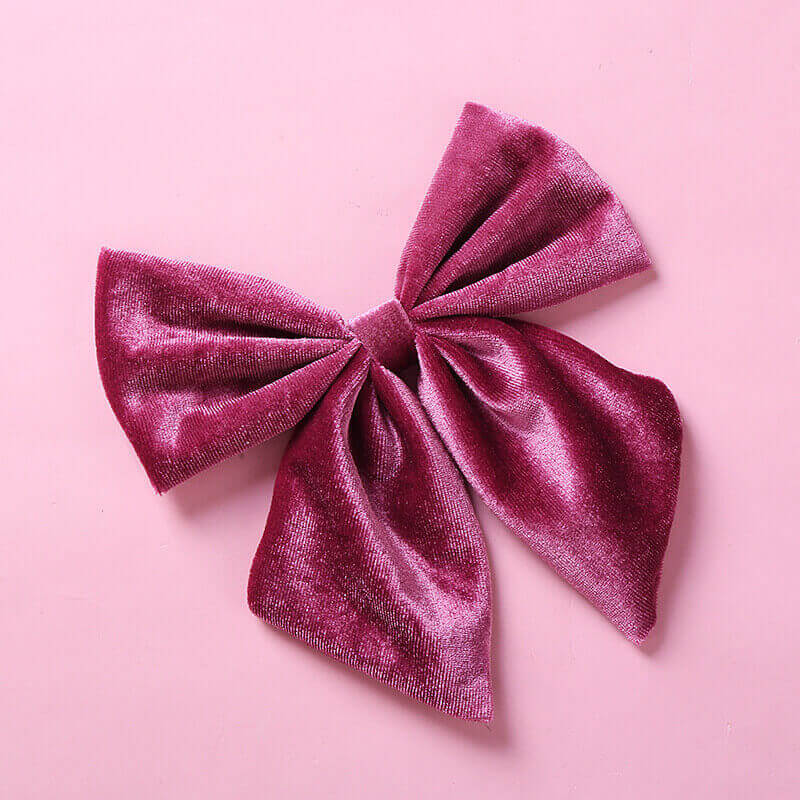 6 Inches Velvet Wine Cheer Bows