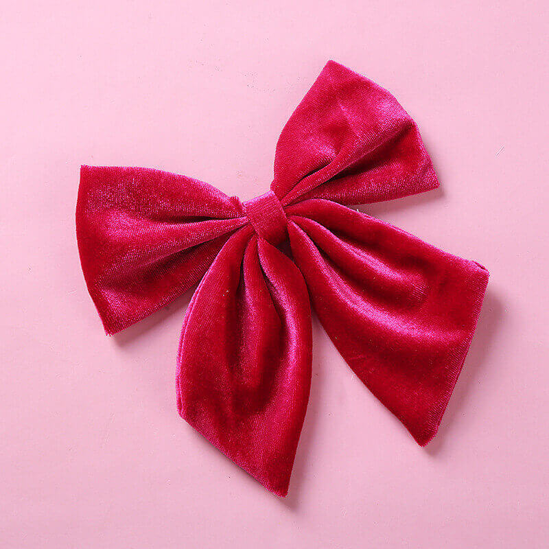 6 Inches Velvet Wine Cheer Bows