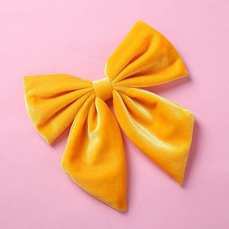 6 Inches Velvet Plush Cheer Bows