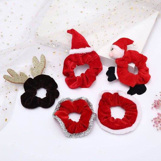 Christmas Ponytail Holder Scrunchies