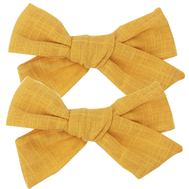 solid bow hair clips