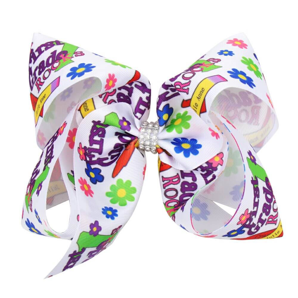 Back To School Large Hair Bows for Girls