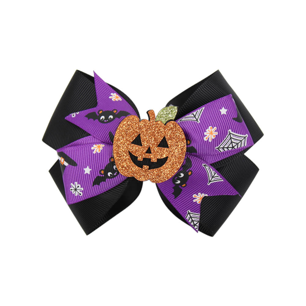 Halloween Personalized Hair Bow for Girls - Boo Hair Tie Accessory- Cu –  kenziesboutique1