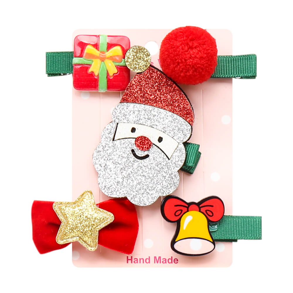 5 Pcs/pack Christmas Party Cute Hair Clips