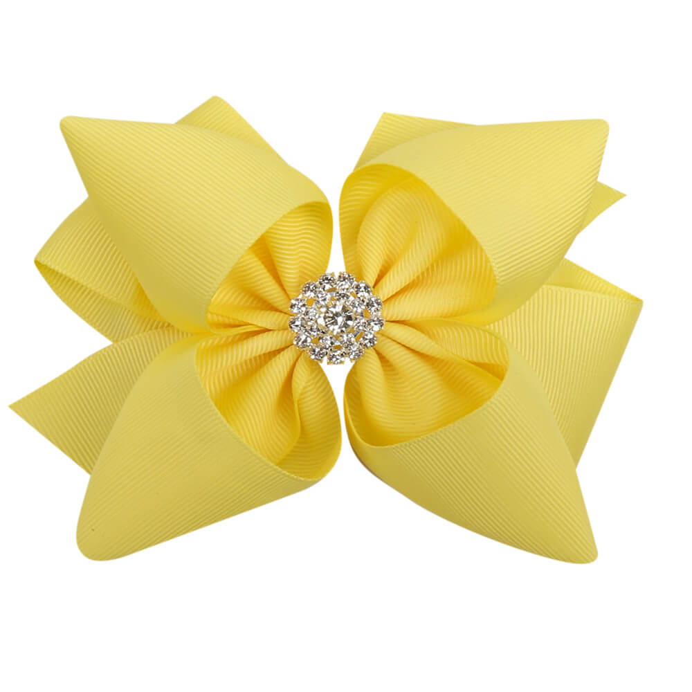 5'' Solid Stacked Rhinestone Hair Bows