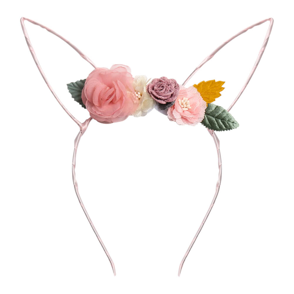 Cute Rabbit Ear Flower Headband