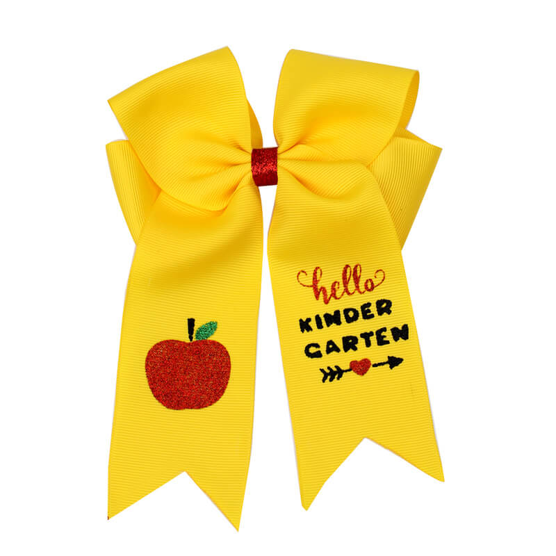 Back to School Cheer Bow with Clip