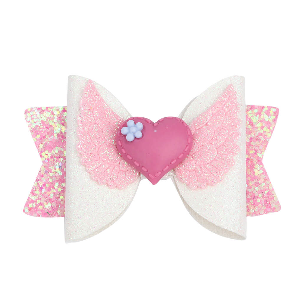 Pink hair bows for girls
