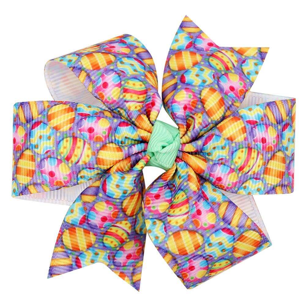 Pretty Bunny Easter Hair Bow Clips