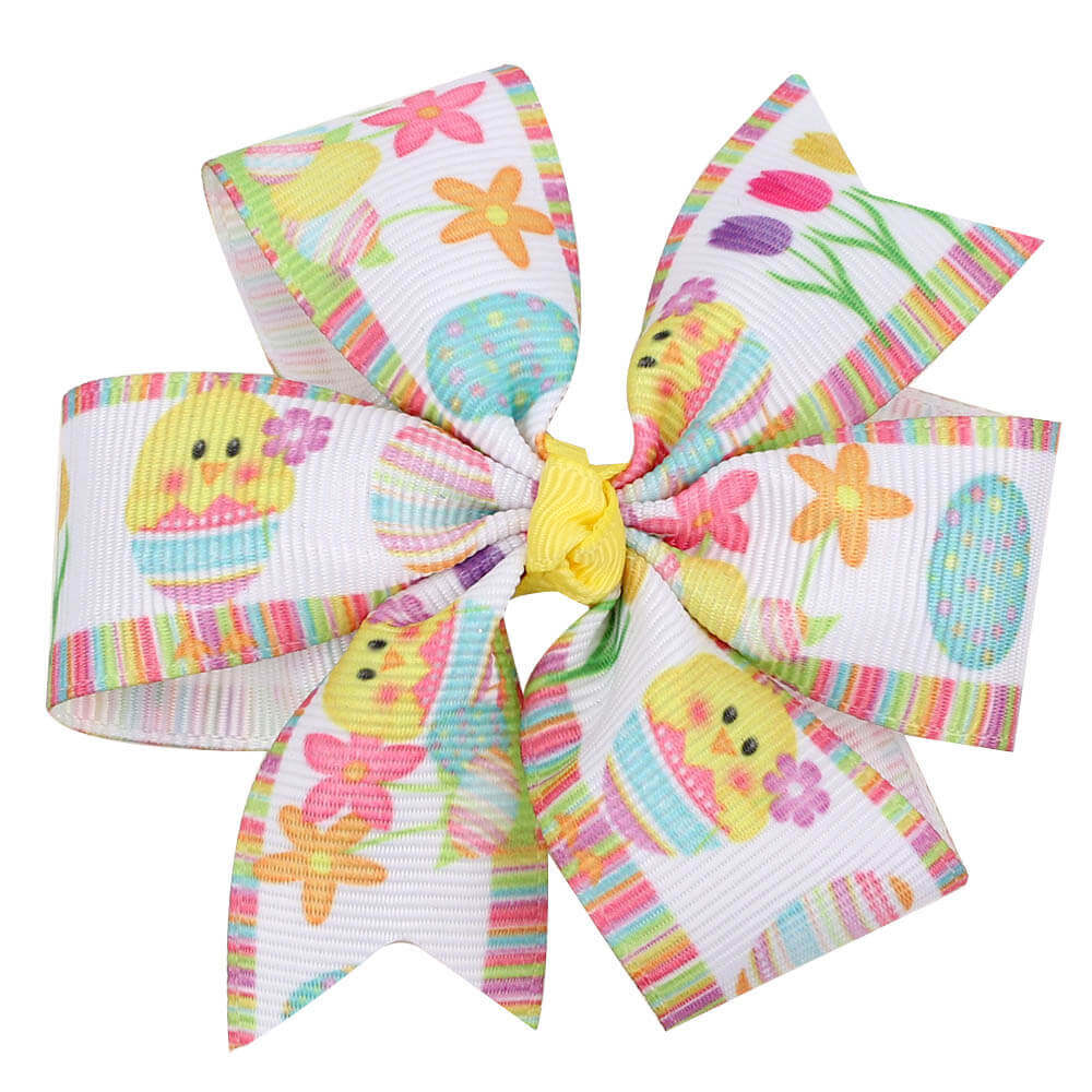 Pretty Bunny Easter Hair Bow Clips