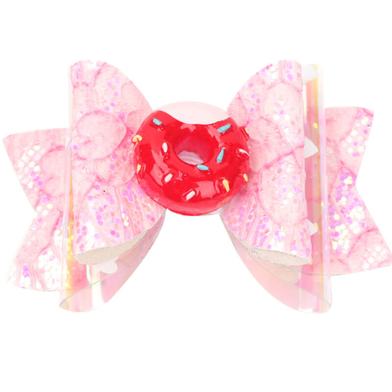 donut hair bow for girl