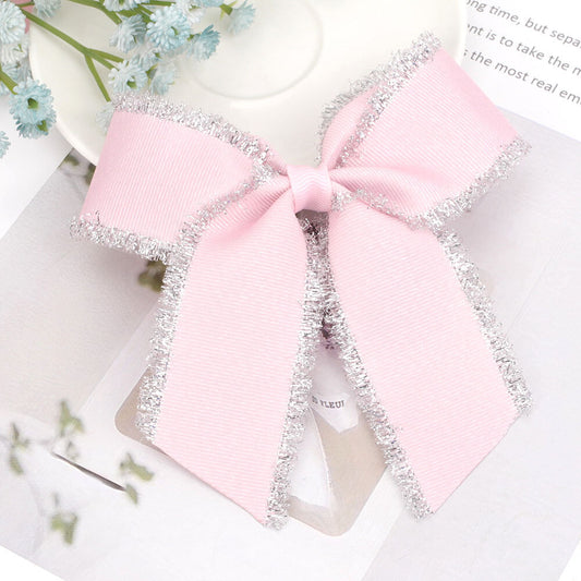 Pretty Pink Cheer Bow Clips