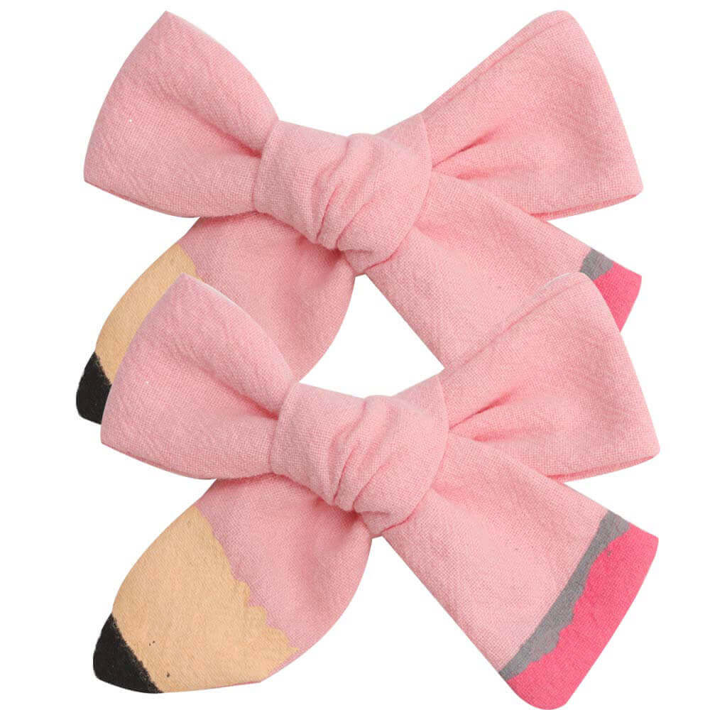 Pink Pencil Hair Bows